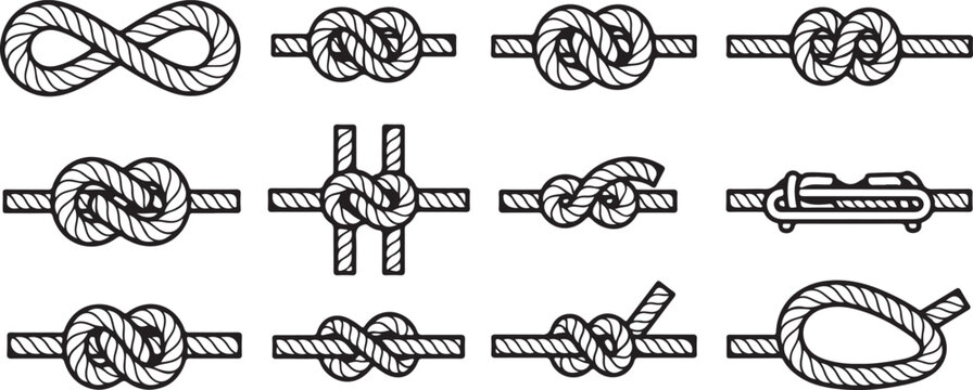Various styles of bicycle tires and rims in black and white line drawings Vector