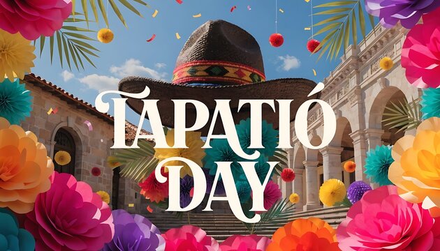 Tapatio Day, Mexican fiesta, colorful flowers, sombrero, celebration
