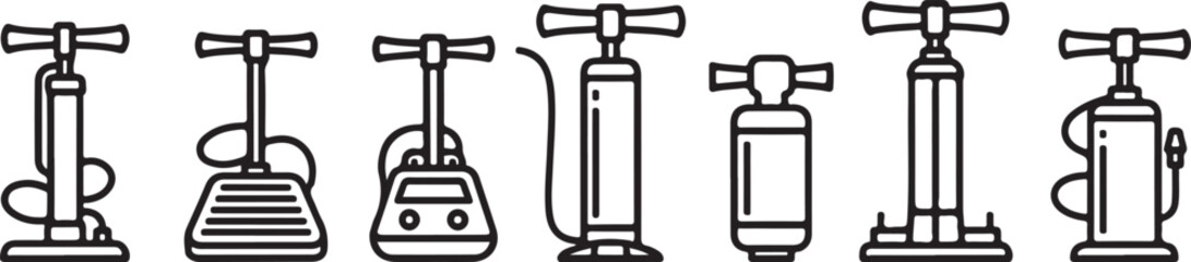 A simple illustration of different types of vacuum cleaners in use Vector © Sazid