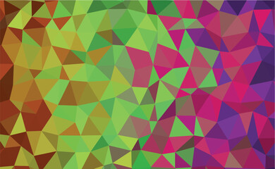 Fototapeta premium A vivid and colorful geometric pattern featuring a mosaic of diverse polygon shapes and hues