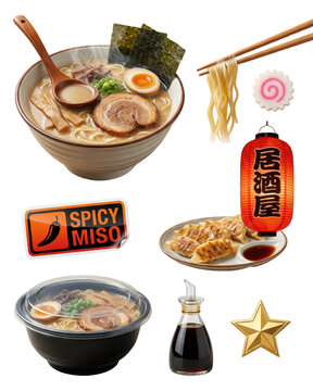 Authentic Japanese Ramen Still Life: Noodles, Broth, Dumplings & Culture