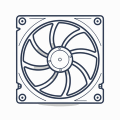Obraz premium Crisp Bold Stroke Cooling Fan Electronic Componen Premium Digital Asset