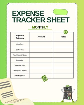 Monthly expense tracker sheet budget planner financial template