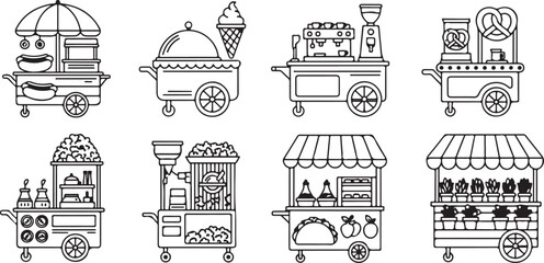 A collection of vintage steam locomotives with intricate detailing and varied designs Vector © Sazid