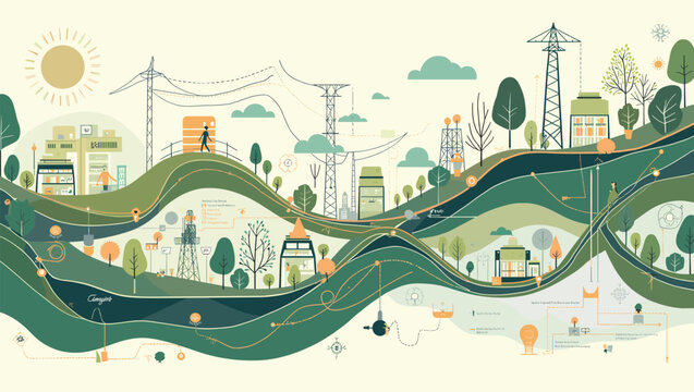 A stylish, illustrated map of the Amazon rainforest evokes a sense of exploration and natural wonder. Ideal for travel blogs, educational content, or 
