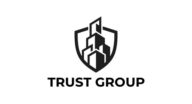 Strong corporate logo symbolizing trust, protection, and stability for financial and legal companies.