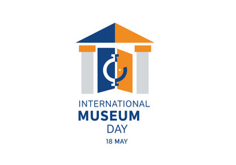 Naklejka premium International Museum Day 18 May Celebration Logo Design.