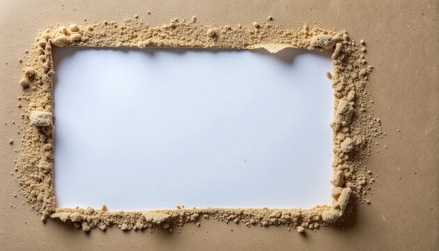Minimal sand frame background with copy space for product display or marketing design