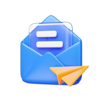 3d send email icon