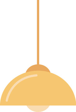 Flat yellow ceiling lamp