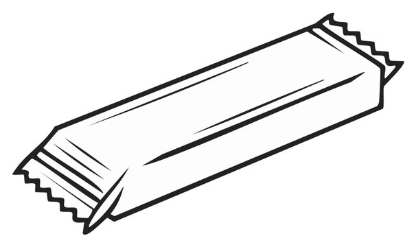 Wrapped Candy Bar Outline
