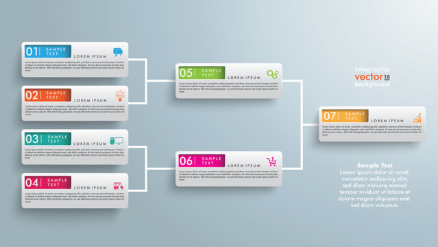 Business Decision Tree Infographic with Workflow Process Diagram