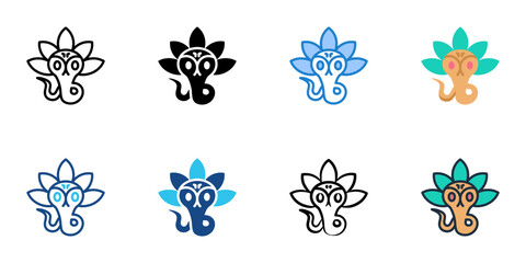 Fototapeta premium Om symbol icons set multiple style collection. Editable stroke 