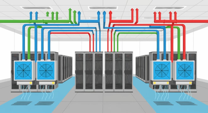 Data center cooling system infrastructure.