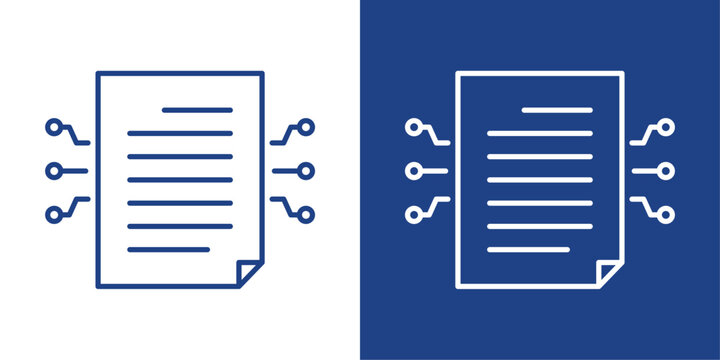 Network Protocol Blue And White Icon Style Collection