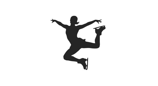 Silhouette of a person jumping freely.