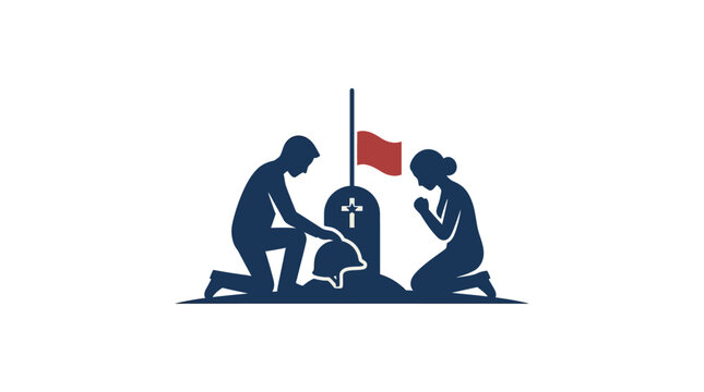 Memorial Day Silhouette Honoring Fallen Soldiers
