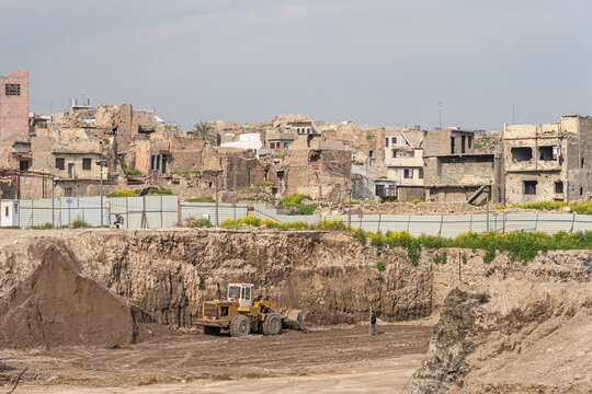 Destroyed buildings in Mosul, Iraq