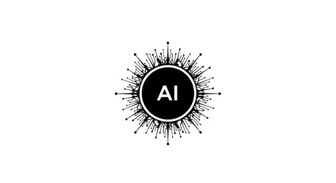 Artificial Intelligence Technology Symbol Design.