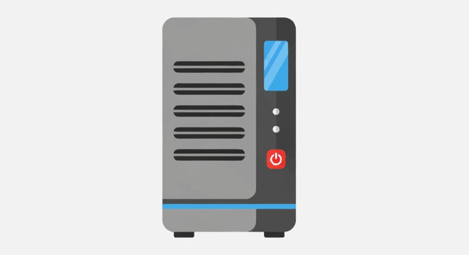 Illustration of a gray electronic device.