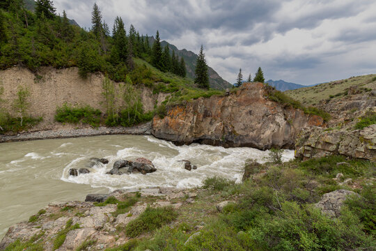 The Turbina Rapids on the Chuya river in the Altai mountains