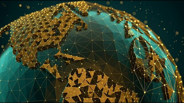background network points Earth's surface wave background Abstract digital wave background information technology background The background is the background. gradient wave digital wave ban