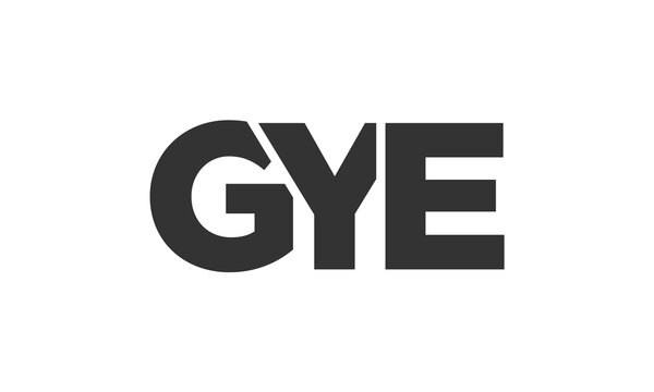 GYE logo design template with strong and modern bold text. Initial based vector logotype featuring simple and minimal typography. Trendy company identity.
