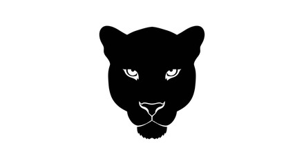 Black Panther Head Illustration Silhouette. © Cirus