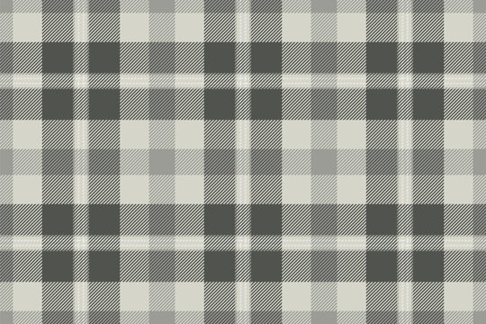 Colorful textile background plaid, dog tooth pattern tartan check. Trendy seamless fabric texture vector in white and grey colors.