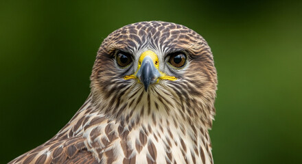 Fototapeta premium Closeup of a brown bird head.
