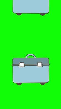vector illustration of an old suitcase bag icon