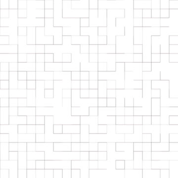 A detailed schematic diagram of an abstract modular structure showcasing interconnected rectangular and linear components