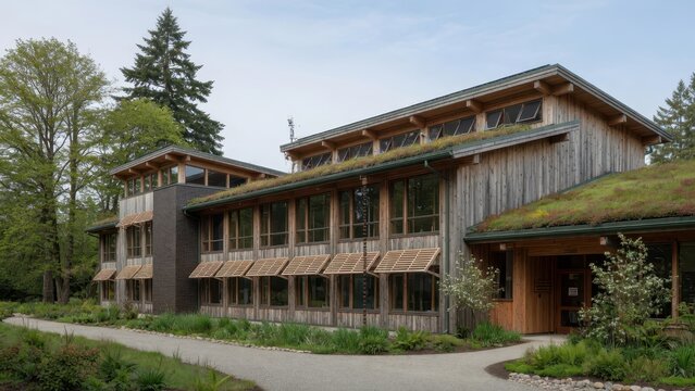 Passive Solar Wooden School Building