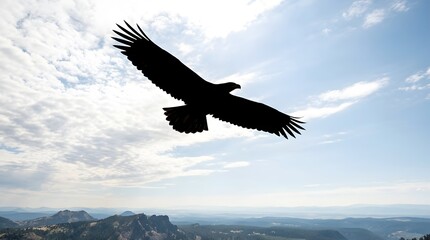 Fototapeta premium Birds & Sky Silhouette.generative AI