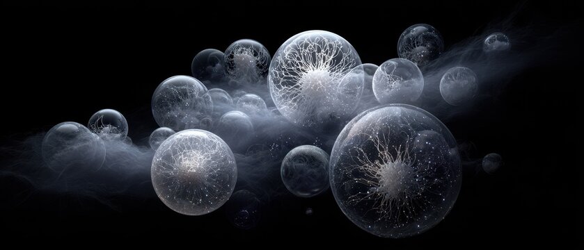Ethereal Volumetric Capture of Glowing Globules in Dark Space