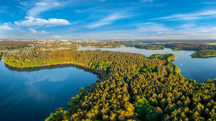 Olsztyn. Jezioro Ukiel i jezioro Sukiel. © Janusz Lipiński