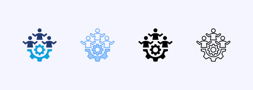 Teamwork Icon Set Multistyle Various Collection Element For Design