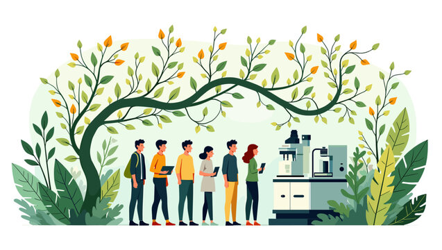 A calming, modern illustration of tropical leaves. Perfect for backgrounds, website graphics, or branding materials wanting a fresh, natural feel.