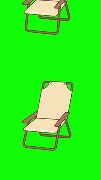 Video animation illustration of a chair