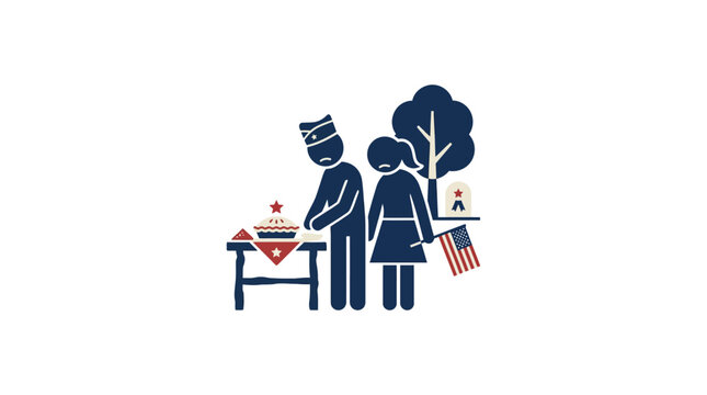 Veteran's Day Celebration with American Symbols