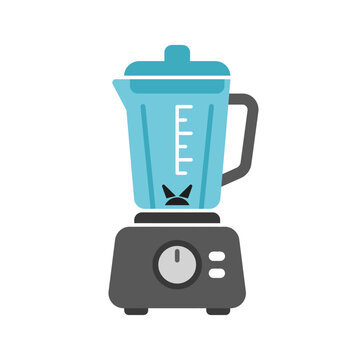 Flat blender icon in grid style, modern kitchen appliance, simple and minimal.