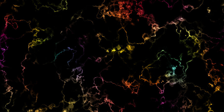 Panorama night sky star on dark background. Universe cosmos with stars, nebula and galaxy with lighting smoke texture.