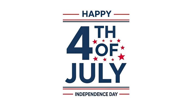 Happy 4th of july celebrating independence day usa with patriotic festive graphics