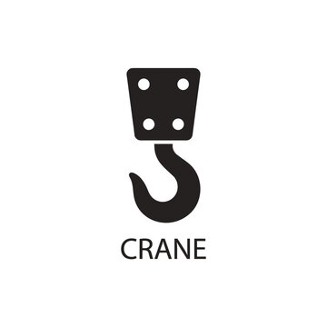 A black hook and plate for a crane Vector