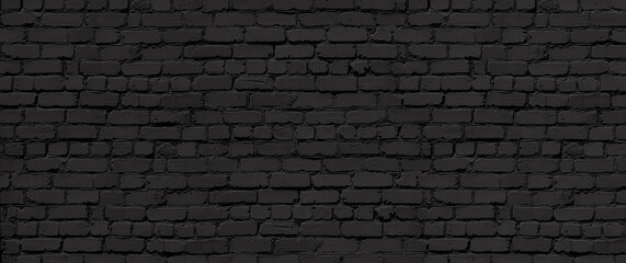 Black brick wall background texture pattern overlay © Kornienko Alexandr