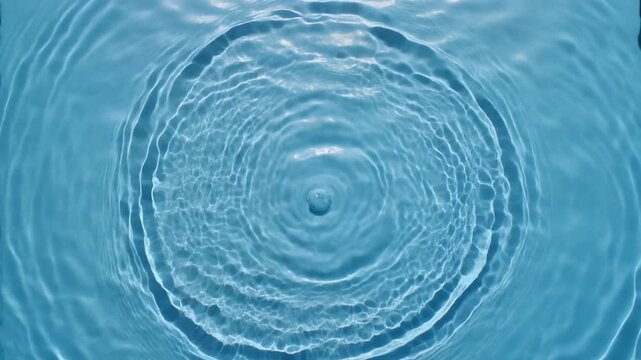 Pool of Liquid Mercury with Slow Ripples Radiating from Center, Abstract Metallic Texture Loop