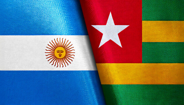 アルゼンチンの国旗とトーゴの国旗(Argentina flag & Togo flag.)
