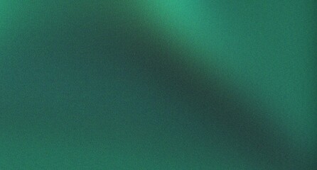 Fototapeta premium Deep emerald green grainy gradient background with diagonal dark shadow and textured noise for sophisticated organic branding and minimal web layout.