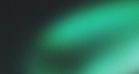 Fototapeta premium Abstract dark to vibrant green gradient background with a soft light beam extending from the top right to the bottom.
