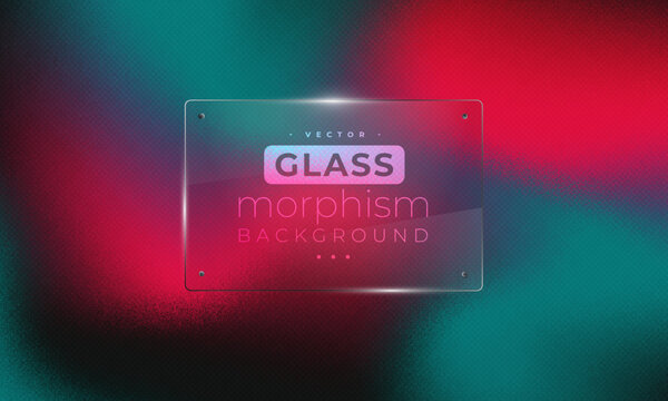 Glass morphism teal red gradient iridescent glitter effect background
